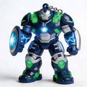 Mecha Keychain — Green
